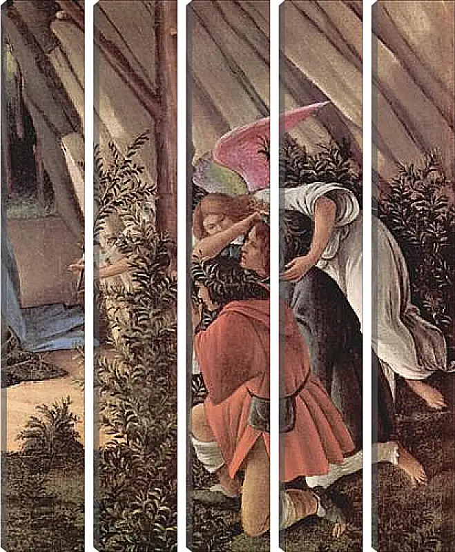 Модульная картина - Birth Christi Mysti birth (detail2) Сандро Боттичелли