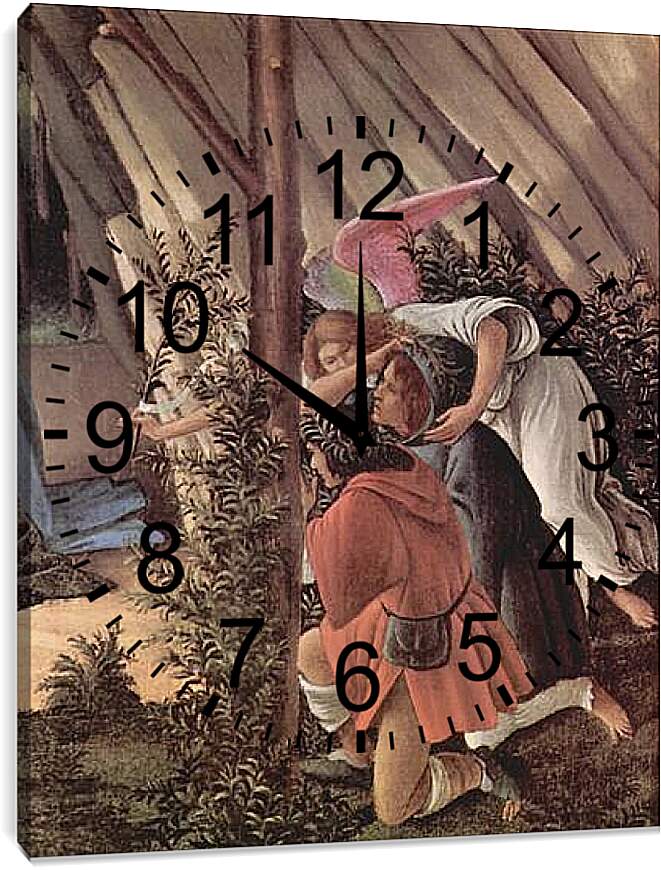 Часы картина - Birth Christi Mysti birth (detail2) Сандро Боттичелли
