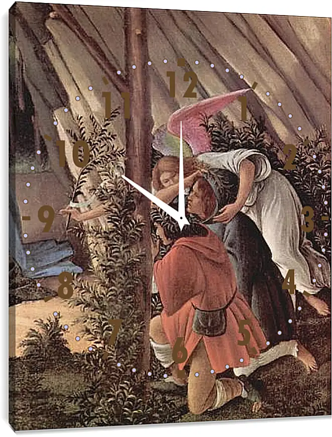 Часы картина - Birth Christi Mysti birth (detail2) Сандро Боттичелли