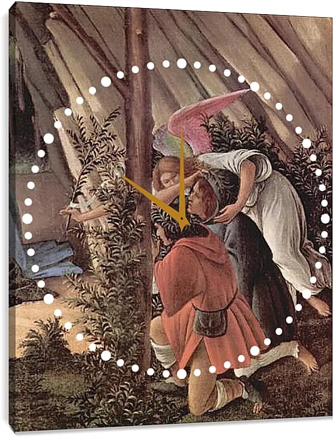 Часы картина - Birth Christi Mysti birth (detail2) Сандро Боттичелли