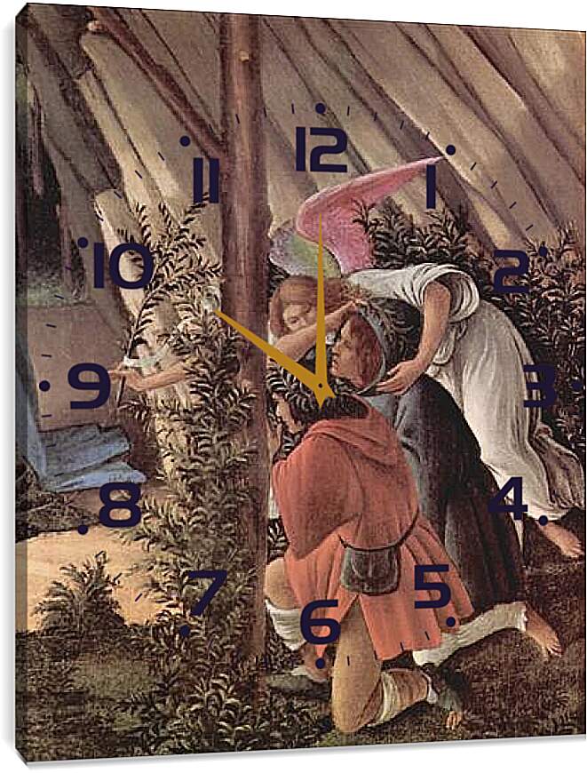 Часы картина - Birth Christi Mysti birth (detail2) Сандро Боттичелли