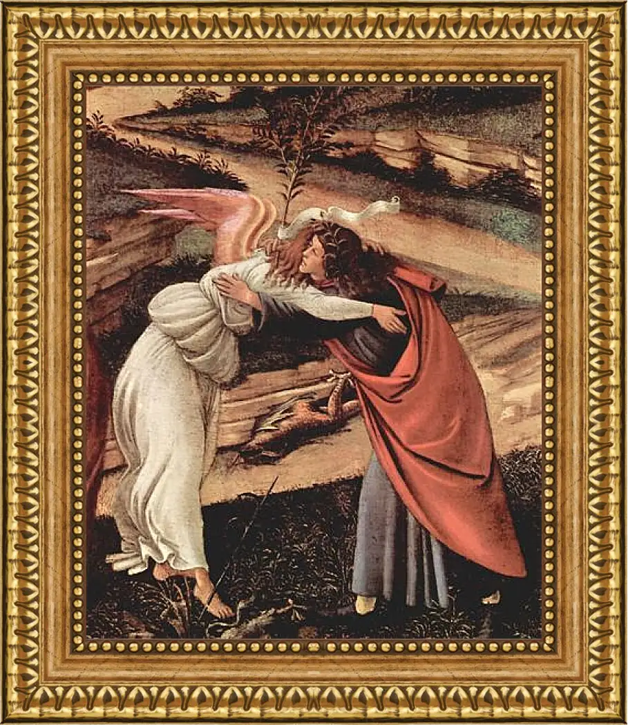 Картина в раме - Birth Christi Mysti birth (detail) Сандро Боттичелли