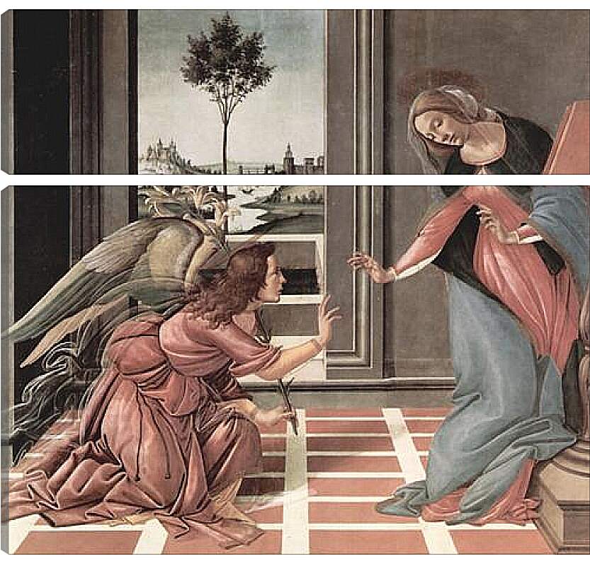 Модульная картина - Annunciation. Сандро Боттичелли