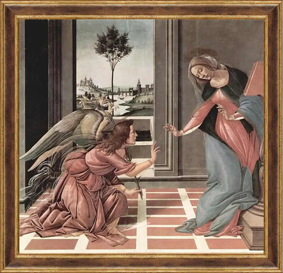 Картина в раме - Annunciation. Сандро Боттичелли