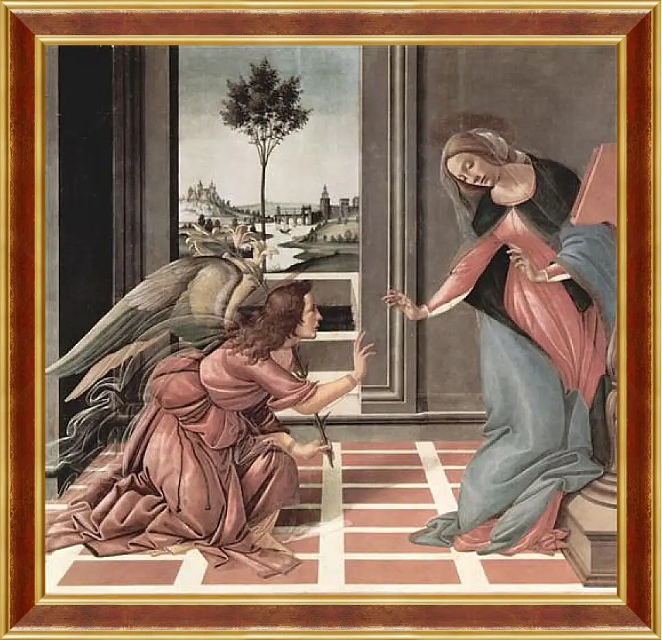 Картина в раме - Annunciation. Сандро Боттичелли