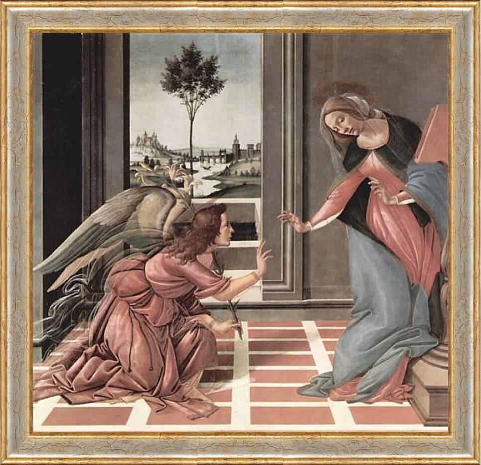 Картина в раме - Annunciation. Сандро Боттичелли