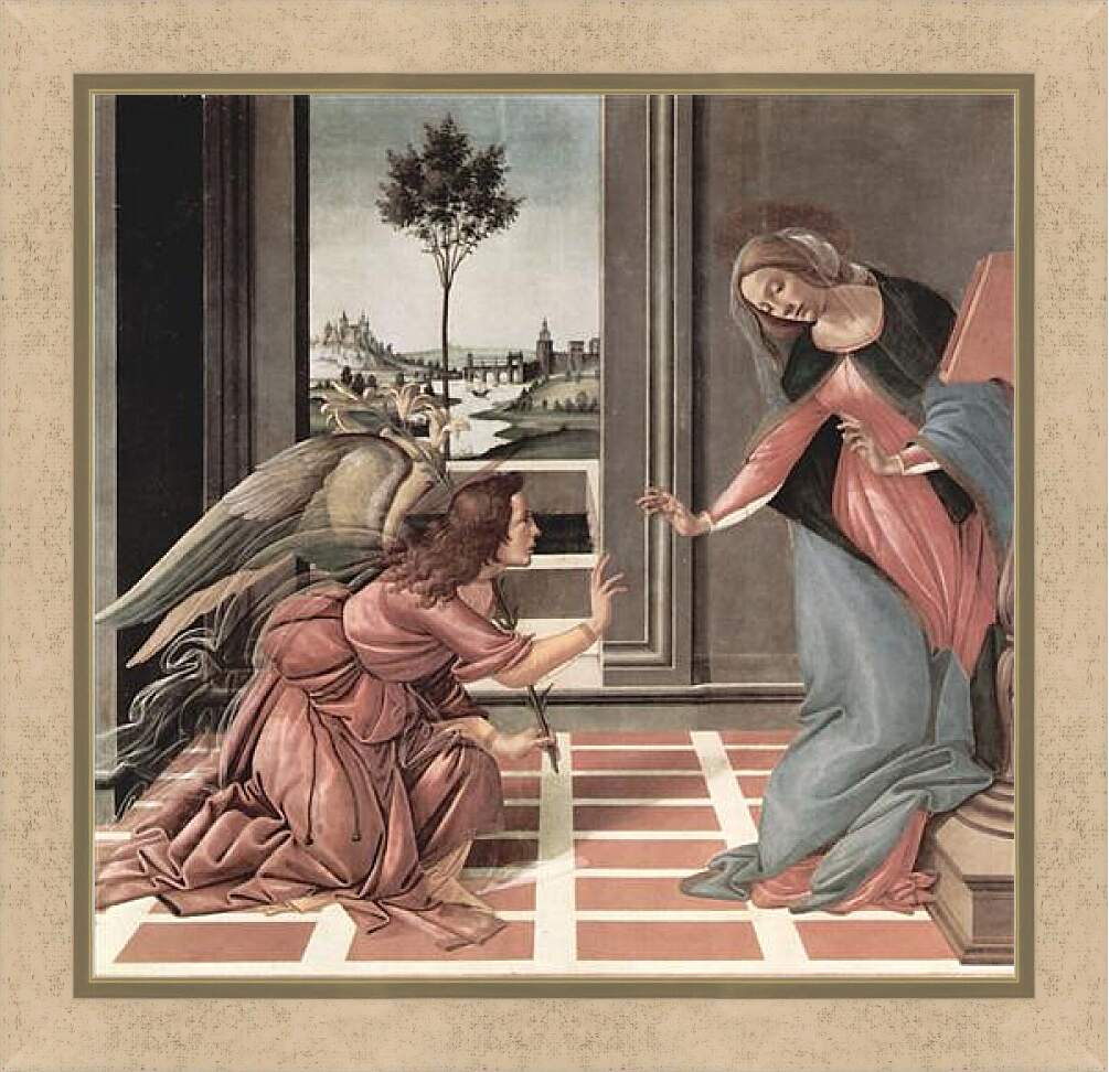 Картина в раме - Annunciation. Сандро Боттичелли