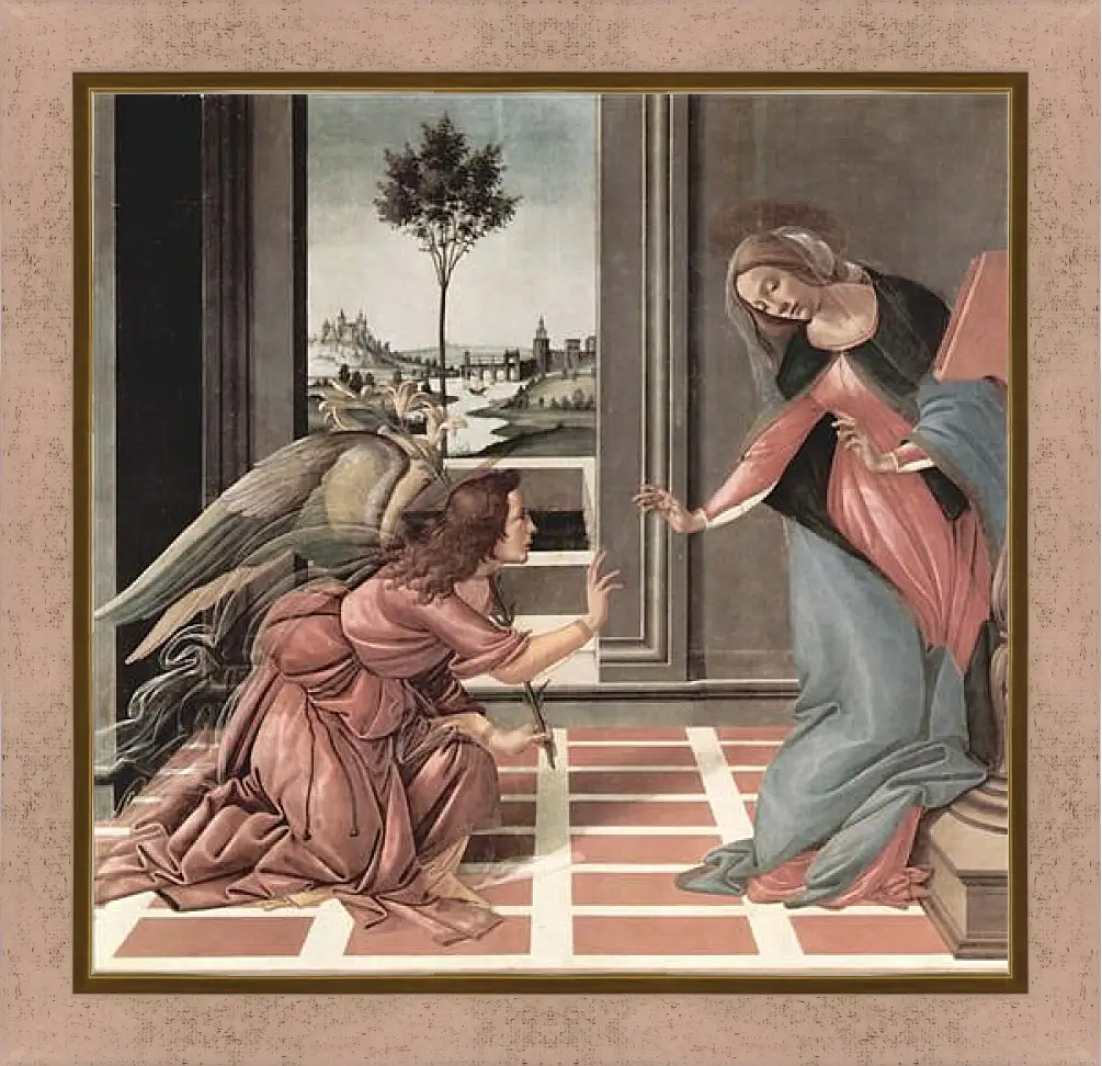 Картина в раме - Annunciation. Сандро Боттичелли