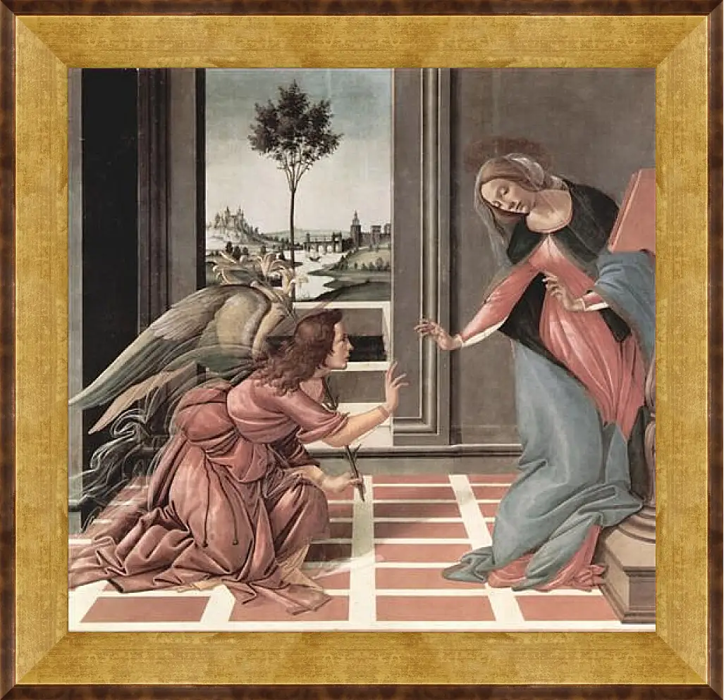 Картина в раме - Annunciation. Сандро Боттичелли