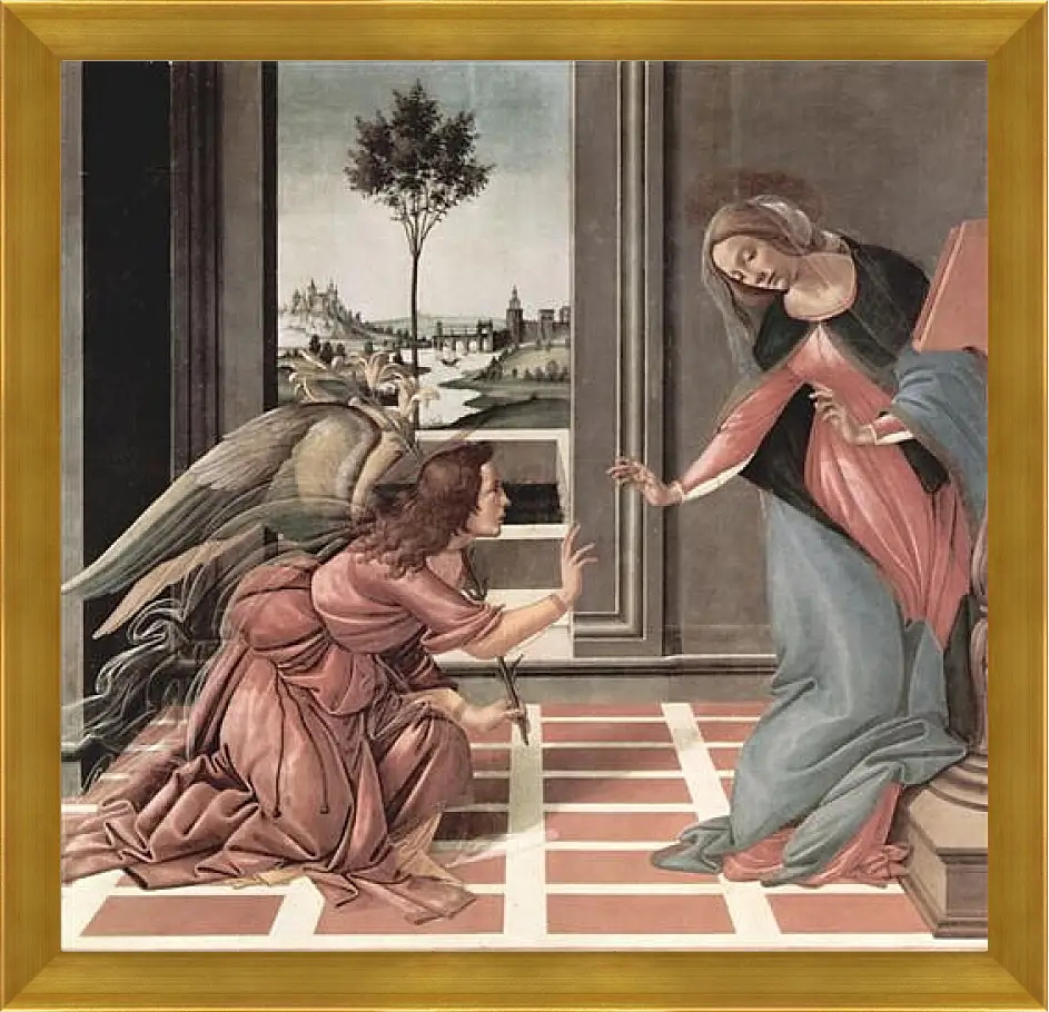 Картина в раме - Annunciation. Сандро Боттичелли