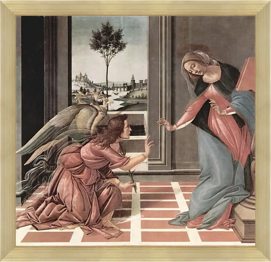 Картина в раме - Annunciation. Сандро Боттичелли