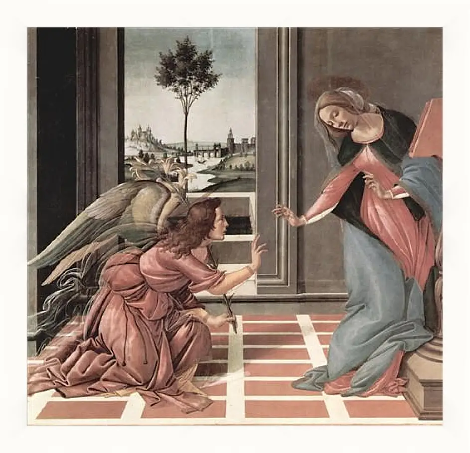 Картина в раме - Annunciation. Сандро Боттичелли