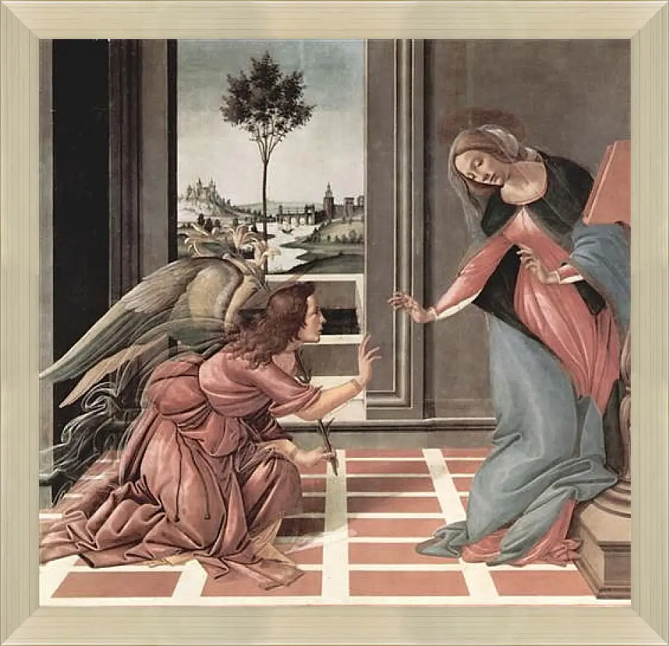 Картина в раме - Annunciation. Сандро Боттичелли