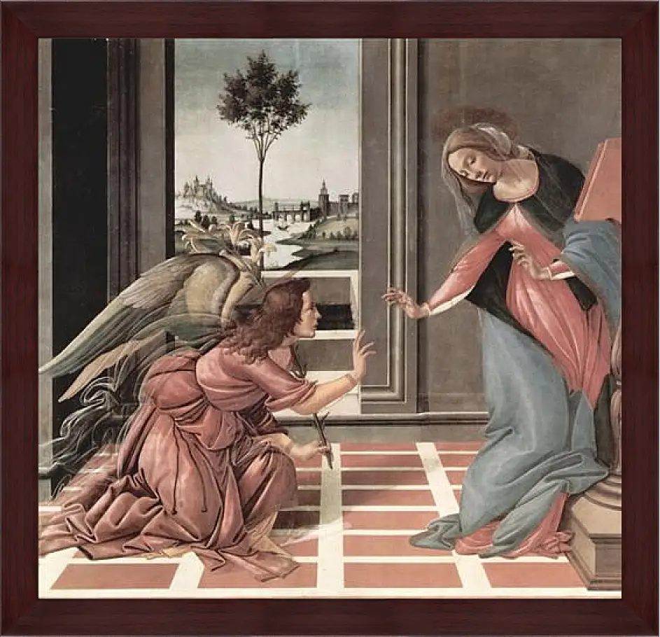 Картина в раме - Annunciation. Сандро Боттичелли