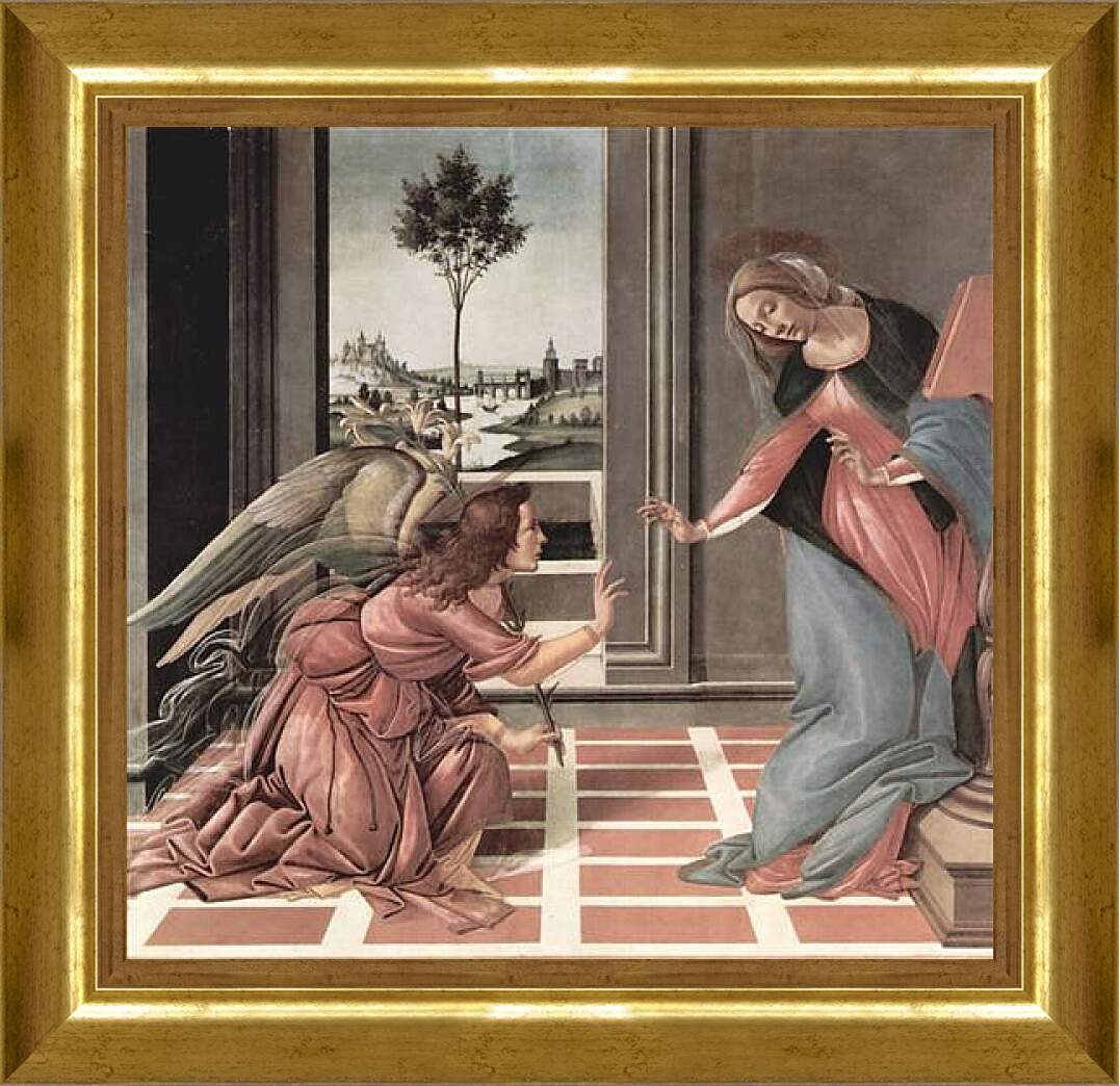 Картина в раме - Annunciation. Сандро Боттичелли