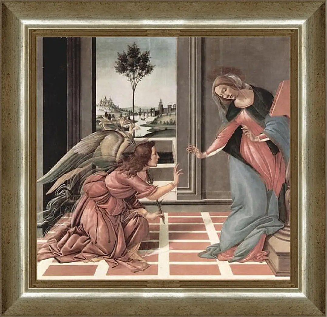 Картина в раме - Annunciation. Сандро Боттичелли