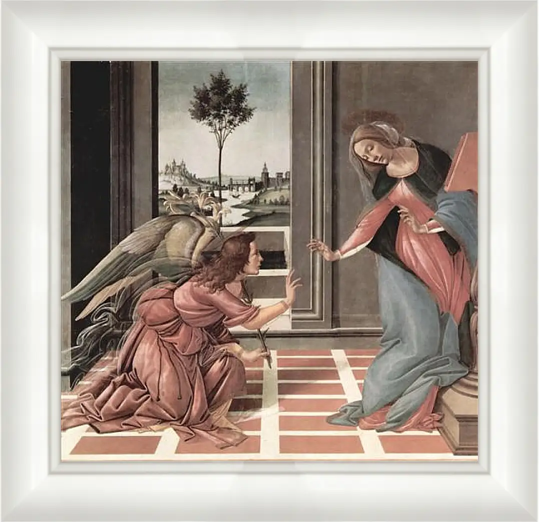 Картина в раме - Annunciation. Сандро Боттичелли