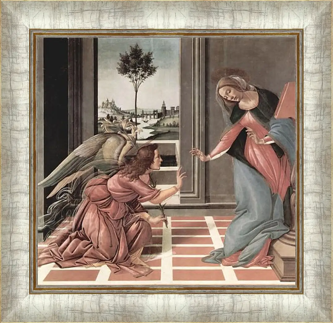 Картина в раме - Annunciation. Сандро Боттичелли