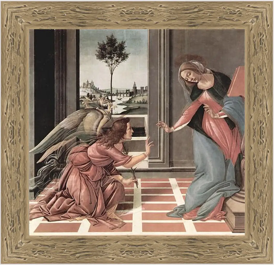 Картина в раме - Annunciation. Сандро Боттичелли