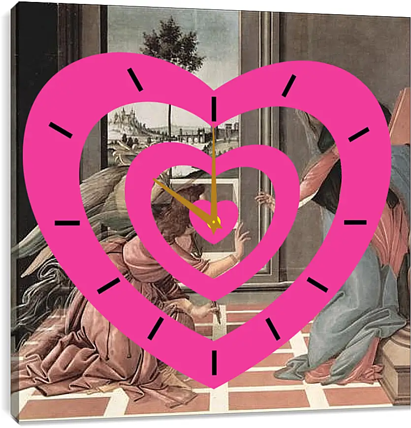 Часы картина - Annunciation. Сандро Боттичелли
