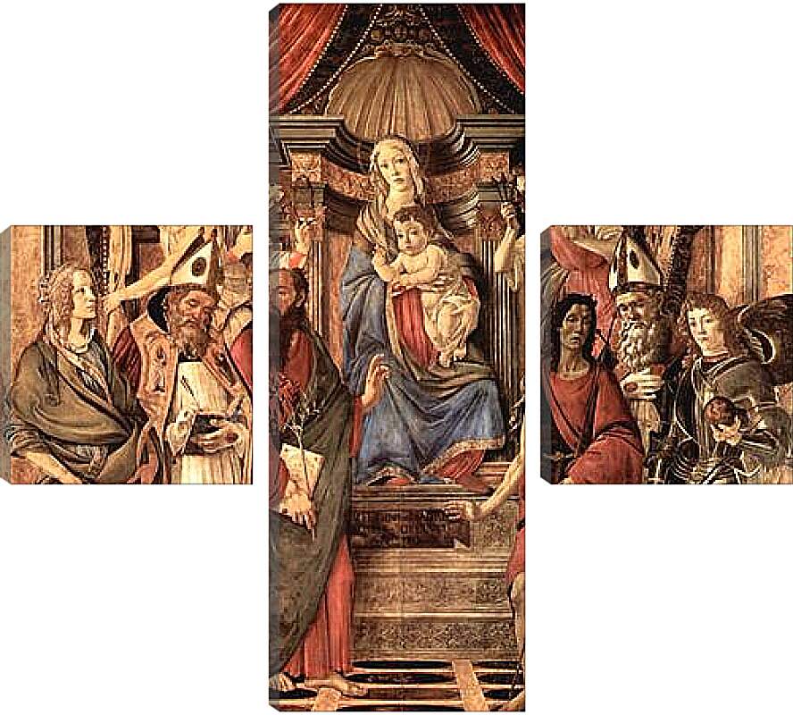 Модульная картина - Altar table, main board Throne end of Madonna. Сандро Боттичелли