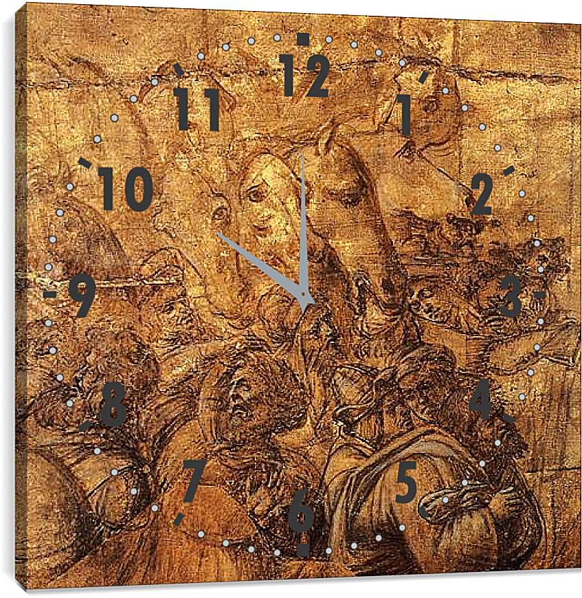 Часы картина - Adoration of the three magi (fragment of a draft) Сандро Боттичелли