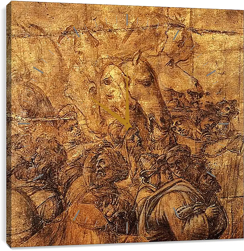 Часы картина - Adoration of the three magi (fragment of a draft) Сандро Боттичелли