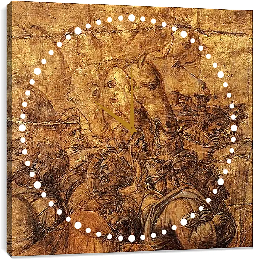 Часы картина - Adoration of the three magi (fragment of a draft) Сандро Боттичелли