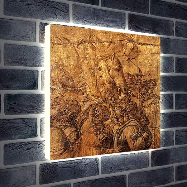 Лайтбокс световая панель - Adoration of the three magi (fragment of a draft) Сандро Боттичелли
