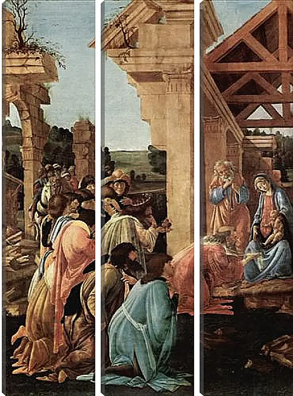 Модульная картина - Adoration of the kings Washington (detail2) Сандро Боттичелли