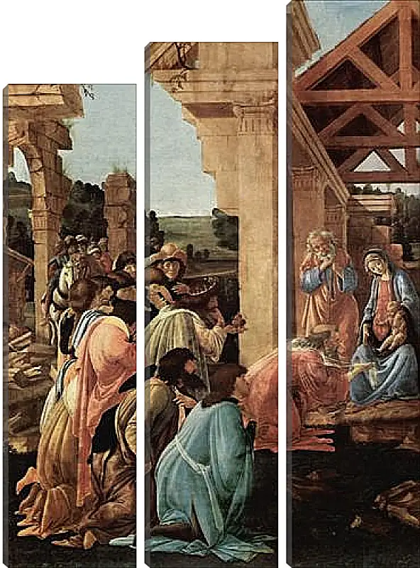 Модульная картина - Adoration of the kings Washington (detail2) Сандро Боттичелли