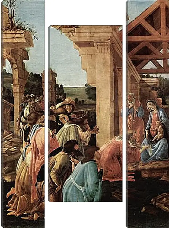 Модульная картина - Adoration of the kings Washington (detail2) Сандро Боттичелли