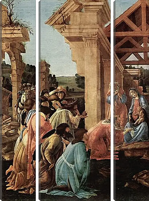 Модульная картина - Adoration of the kings Washington (detail2) Сандро Боттичелли