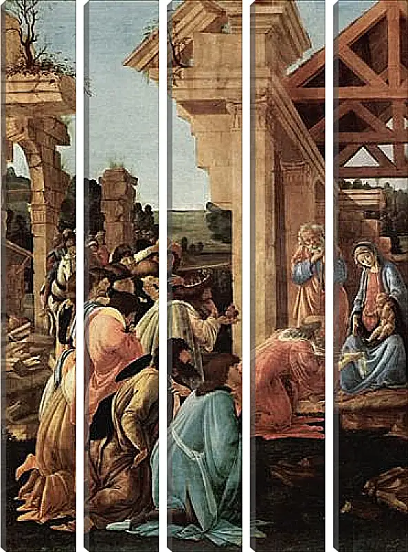 Модульная картина - Adoration of the kings Washington (detail2) Сандро Боттичелли