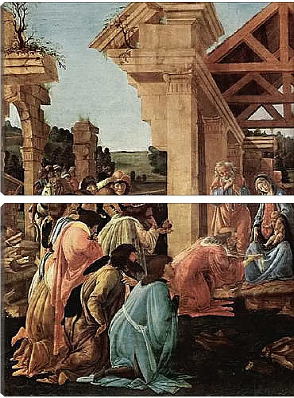 Модульная картина - Adoration of the kings Washington (detail2) Сандро Боттичелли