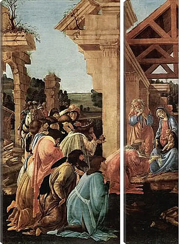 Модульная картина - Adoration of the kings Washington (detail2) Сандро Боттичелли