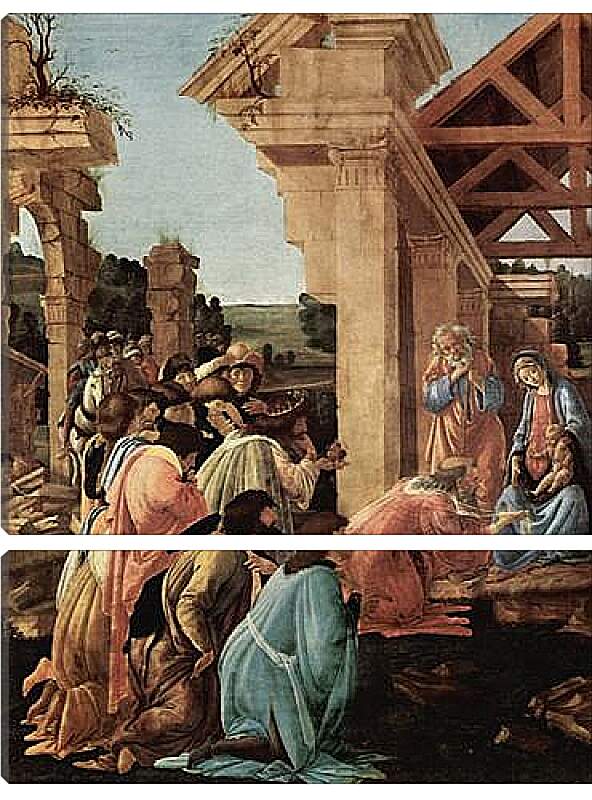 Модульная картина - Adoration of the kings Washington (detail2) Сандро Боттичелли