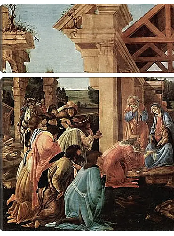 Модульная картина - Adoration of the kings Washington (detail2) Сандро Боттичелли