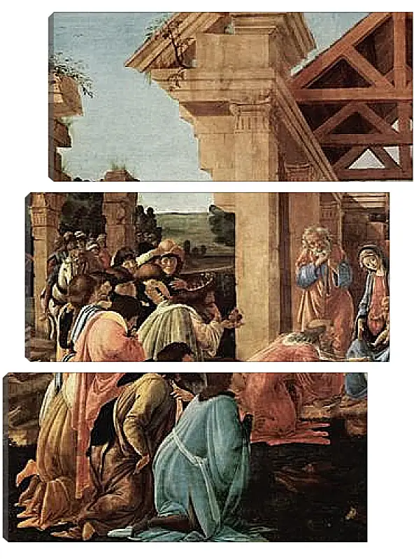 Модульная картина - Adoration of the kings Washington (detail2) Сандро Боттичелли