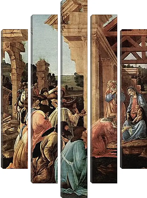 Модульная картина - Adoration of the kings Washington (detail2) Сандро Боттичелли