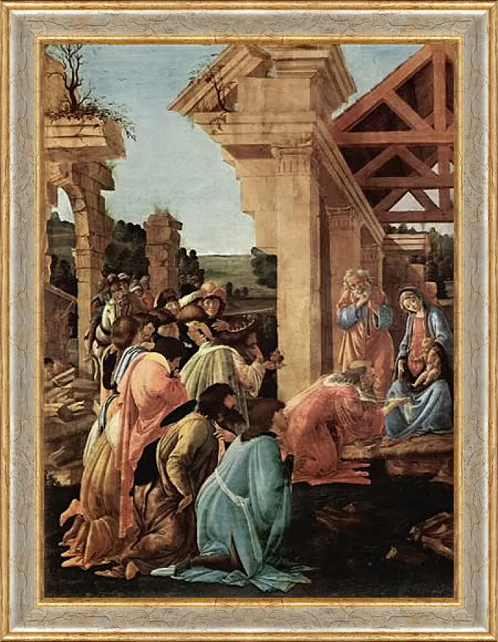 Картина в раме - Adoration of the kings Washington (detail2) Сандро Боттичелли