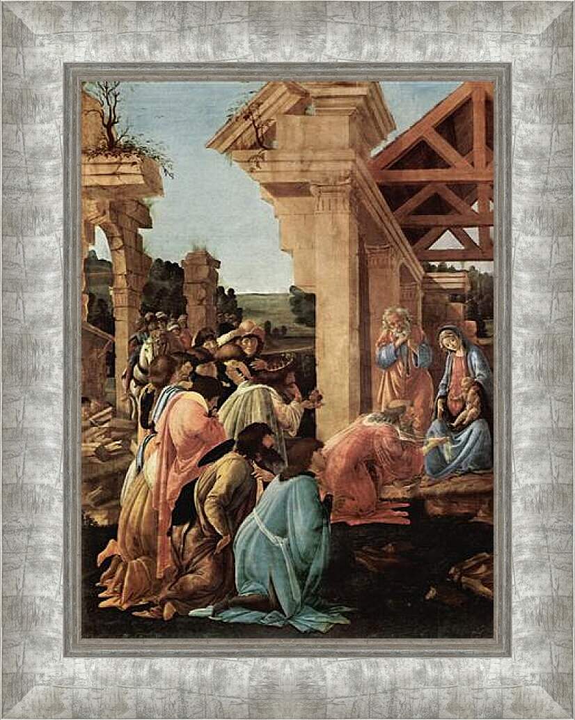 Картина в раме - Adoration of the kings Washington (detail2) Сандро Боттичелли