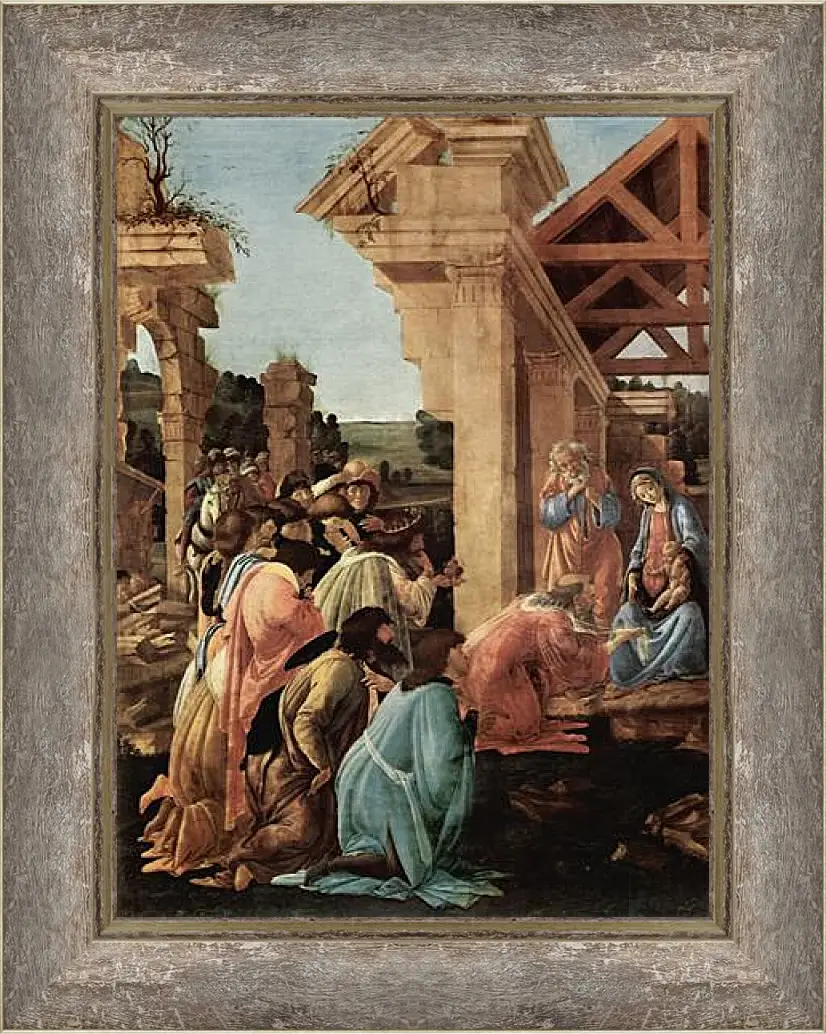 Картина в раме - Adoration of the kings Washington (detail2) Сандро Боттичелли
