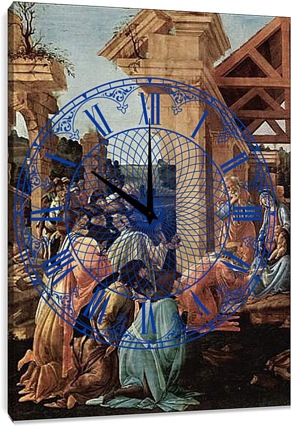 Часы картина - Adoration of the kings Washington (detail2) Сандро Боттичелли