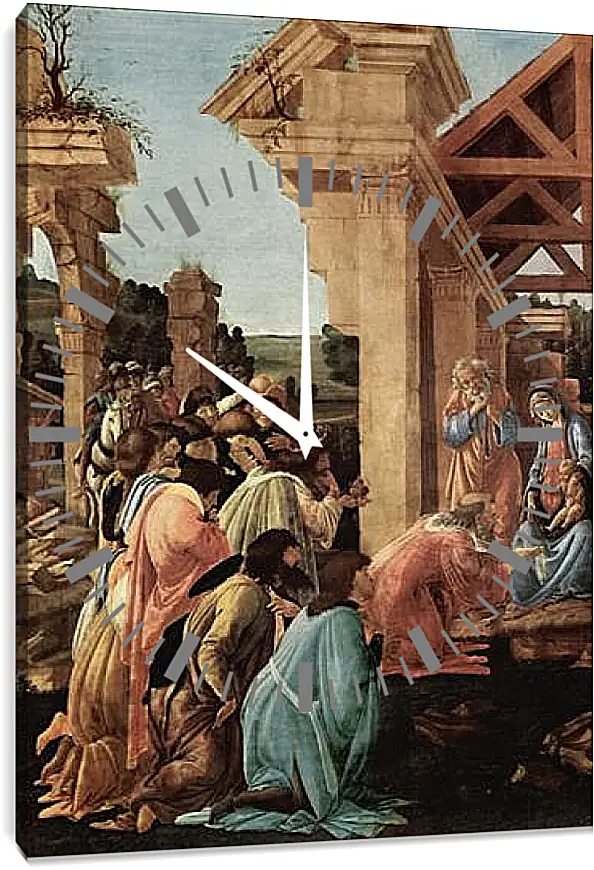 Часы картина - Adoration of the kings Washington (detail2) Сандро Боттичелли