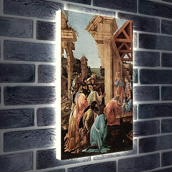 Лайтбокс световая панель - Adoration of the kings Washington (detail2) Сандро Боттичелли
