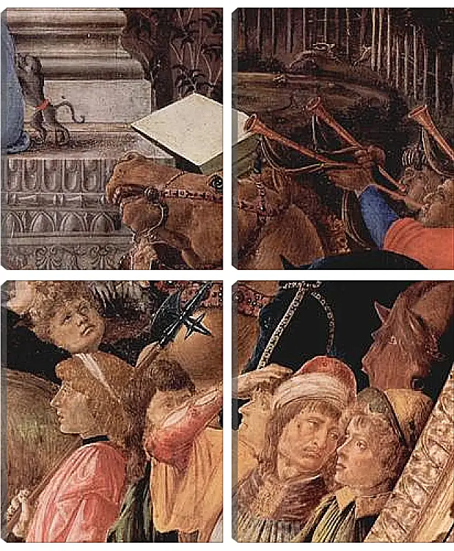 Модульная картина - Adoration of the kings (detail3) Сандро Боттичелли