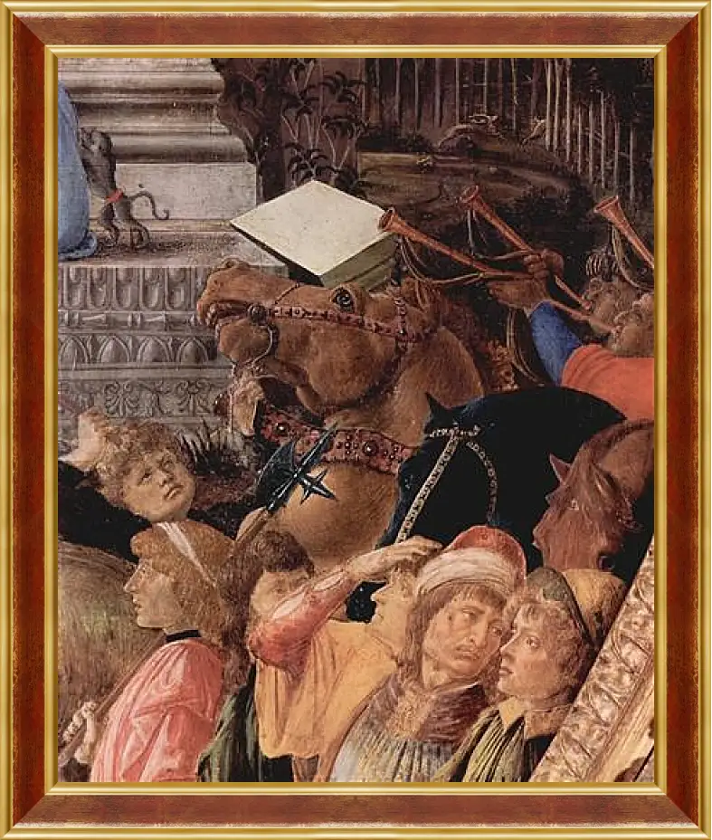 Картина в раме - Adoration of the kings (detail3) Сандро Боттичелли