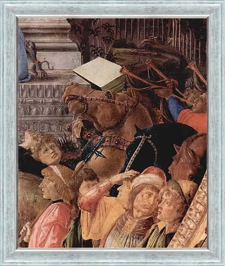 Картина в раме - Adoration of the kings (detail3) Сандро Боттичелли