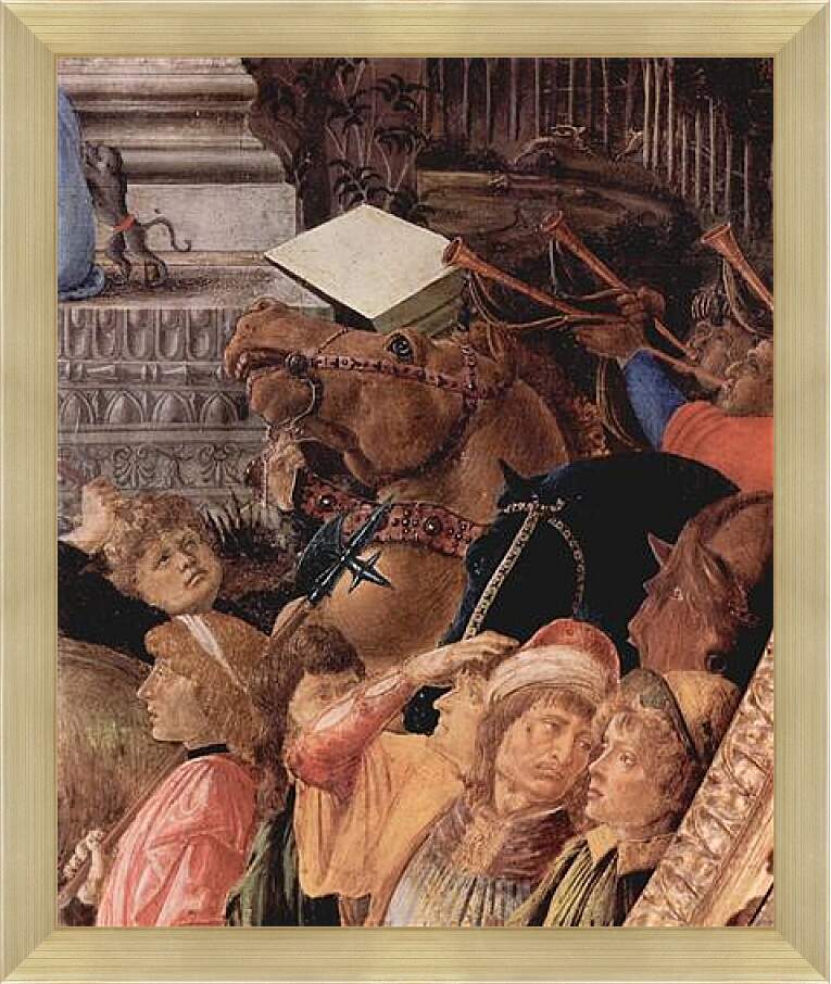 Картина в раме - Adoration of the kings (detail3) Сандро Боттичелли